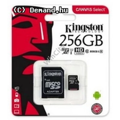 SDmicro 256Gb Kingston SDXC Canvas Select +adapter SDCS2/256GB