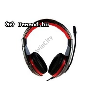 Fejhal +mikrofon Media-tech NEMESIS USB Black/Red MT3574