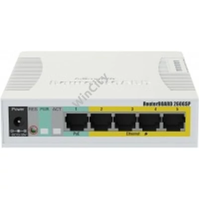 ET Sw MikroTik RB260GSP SwitchOS 5xGbe,1xSFP,Poe CSS106-1G-4P-1S