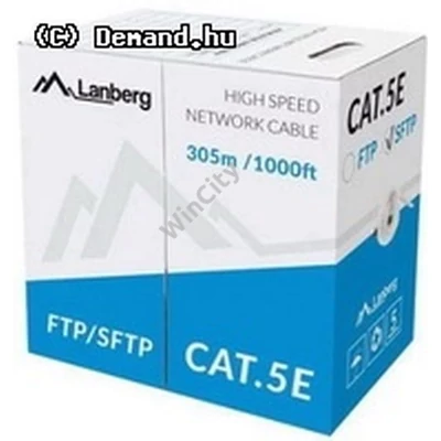Kab UTP Fali merev CAT5e 305m Lanberg LCU5-10CC-0305-S