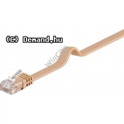 Kab UTP Patch CAT6 15m Világosbarna Lapos 95883