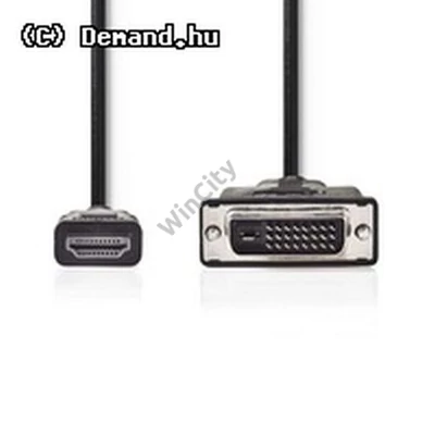Kab Mon HDMI M - DVI 24+1 M 2m Nedis Bliszteres CCGL34800BK20