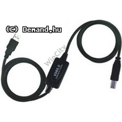 Kab USB A-B 10m Aktív Wiretek VE595