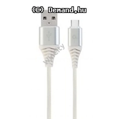 Kab USB Type-C M-M 2m Gembird Silver/White CC-USB2B-AMCM-2M-BW2