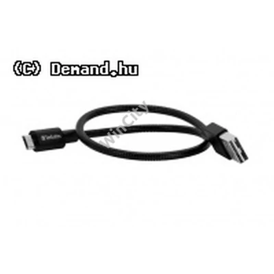 Kab USB A-microB 0,30m Textil Fekete Verbatim 48866