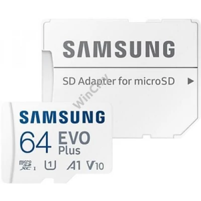 SAMSUNG SD kártya 64GB, EVO PLUS, Blue Wave, 160MB/s