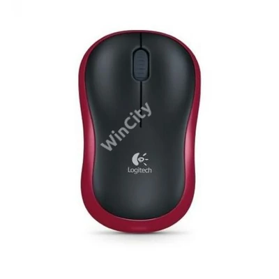 MOU-Logitech M185 fekete-piros Wireless egér