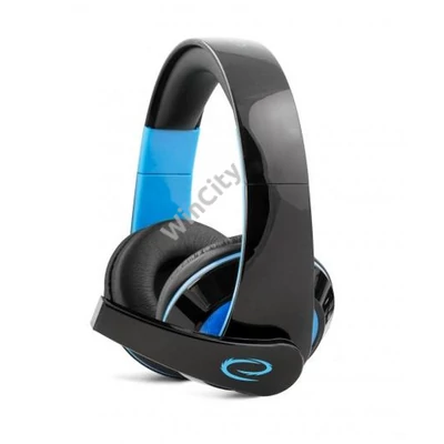 HKM-Esperanza CONDOR EGH300B fekete-kék gamer headset