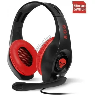 HKM-Spirit of Gamer PRO-NH5 fekete-piros Nintendo Switch Headset