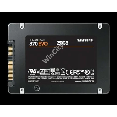 SSD- 250GB Samsung 870 Evo SATA3 2,5" 3D NAND Basic SSD MZ-77E250B/EU