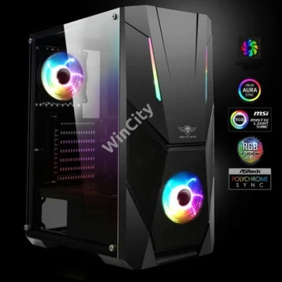 HZS-Spirit of Gamer Rogue V RGB fekete ablakos táp nélküli ház