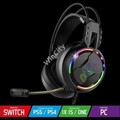 HKM-Spirit of Gamer PRO-H7 fekete RGB Headset