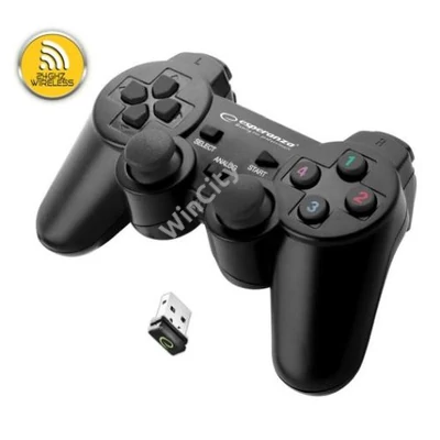 JE- Esperanza Gladiator EGG108K PC Wireless Gamepad PC/PS3 fekete