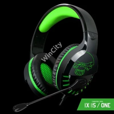 HKM-Spirit of Gamer PRO-H3 Xbox One fekete-zöld Headset