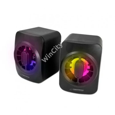 HF-Esperanza EGS104 SAKARA fekete RGB USB hangfal