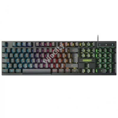 KEY-Everest KB-188 Borealis Rainbow USB fekete RGB billentyűzet HUN