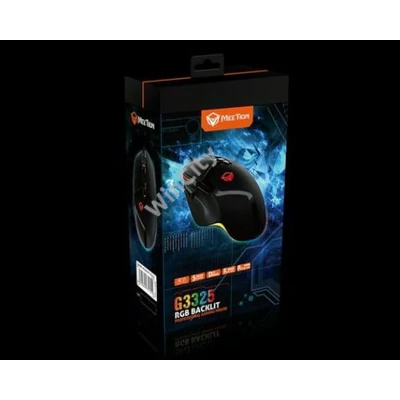 MOU-Meetion MT-G3325 fekete RGB USB egér