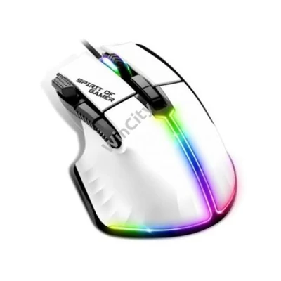 MOU-Spirit of Gamer PRO-M5 Arctic RGB USB fehér egér