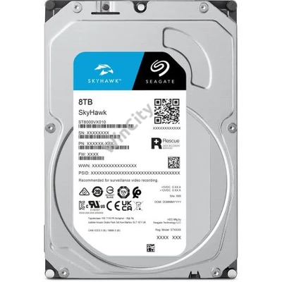 HDD3- 8TB Seagate 7200 256MB SATA3 HDD SkyHawk Surveillance ST8000VX010