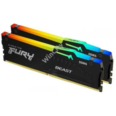 MEM-32GB/5200 DDR5 KINGSTON Beast RGB KF552C40BBAK2-32 Black KIT2