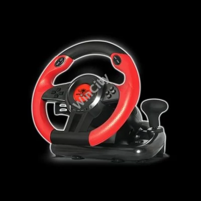 JS-Spirit of Gamer RACE WHEEL PRO PC Fekete-Piros kormány