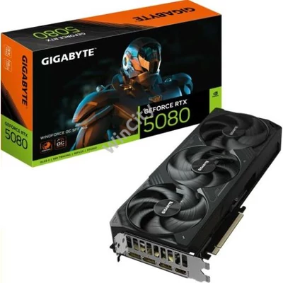 VGA-Gigabyte RTX 5080 Windforce OC SFF 16GB GV-N5080WF3OC-16GD GDDR7