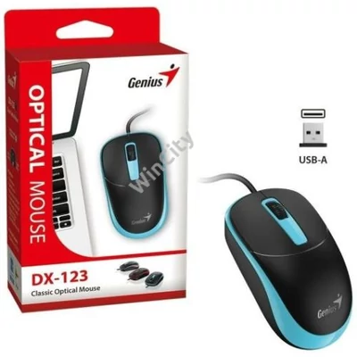 MOU-Genius DX-123 fekete-kék optikai USB egér