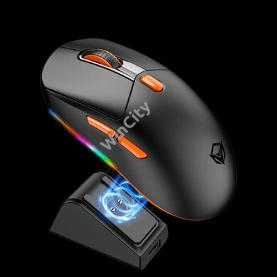 MOU-Meetion GW38 fekete RGB Bluetooth egér töltővel