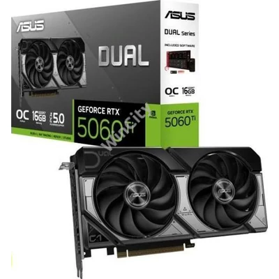 VGA-Asus RTX 5060 Ti DUAL OC DUAL-RTX5060TI-O16G 16GB GDDR7