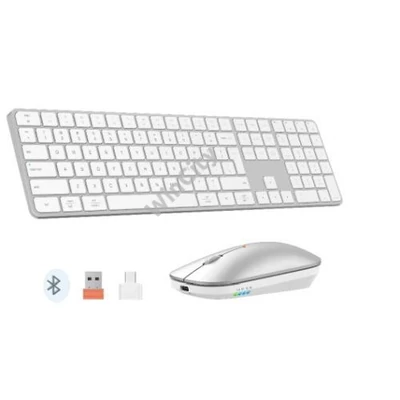 KEY-Meetion iKey MT-C230 USB fehér billentyűzet+egér BT HUN