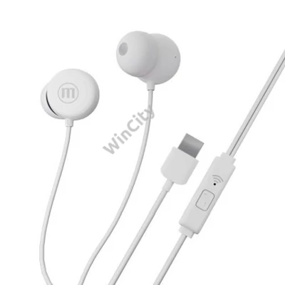 HKM-Maxell INBAX headset - fehér - USB-C