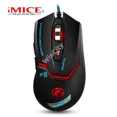 Mouse iMICE X8 USB Gaming egér - Fekete