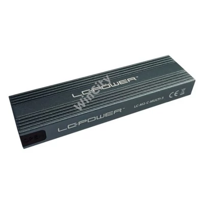 MBR LC Power Külső ház - USB 3.2 Type-C - NVMe vagy SATA M.2 SSD - LC-M2-C-MULTI-3