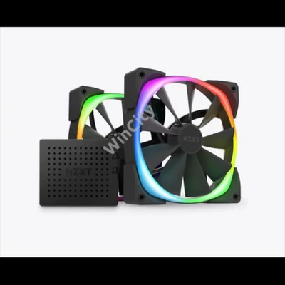 FAN NZXT Aer RGB 2 - 140mm - fekete - Twin Starter Pack - HF-2814C-DB