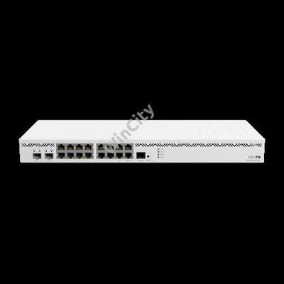 MikroTik 2004-16G-2S+ 16x gigabit RJ45 port, 2x SFP+ 10G port, duál táp, 4GB RAM
