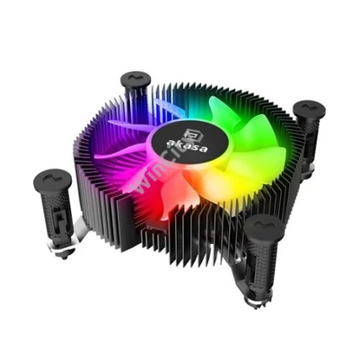 FAN Akasa Vegas Chroma iLG - Intel LGA1700 alacsony profilú CPU-hűtő, aRGB - AK-CC6615BP01