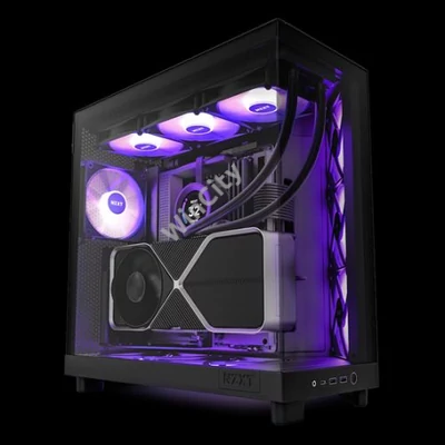 HÁZ NZXT Midi - H6 Flow RGB - Matt fekete - CC-H61FB-R1