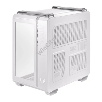 HÁZ Asus TUF GAMING GT502 PLUS TG ARGB WHITE - midi számítógépház - Fehér