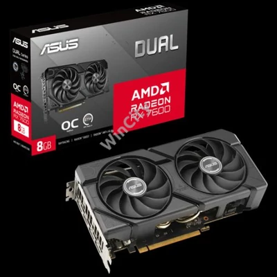 VGA ASUS AMD RX 7600 8GB GDDR6 - DUAL-RX7600-O8G-EVO