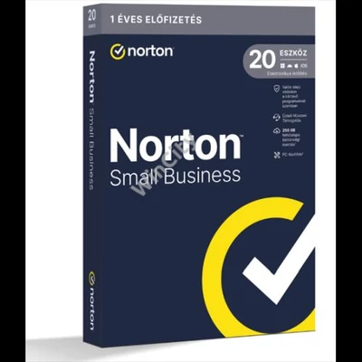 SW Norton Small Business 2.0 - 21463594 - 250GB HU 1 felhasználó, 20 eszköz / 1 év, dobozos