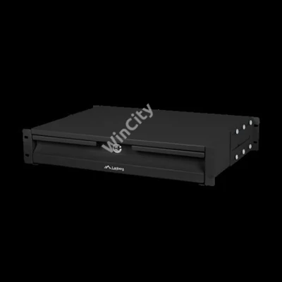 Lanberg 19" fiók 2U/483x360mm 90kg maximum terhelhetőség, 4-pontos szerelés, fekete