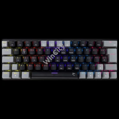 BILL White Shark GK-002113V2-B-G/R-HU WAKIZASHI-2 vezetékes mechanikus gamer billentyűzet - fekete - HU