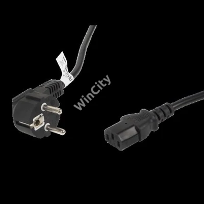 Lanberg CEE 7/7->IEC 320 C13 tápkábel, 5 m, VDE, fekete