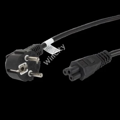 Lanberg CEE 7/7 (Mickey)->IEC 320 C5 tápkábel, 1,8 m, VDE, fekete