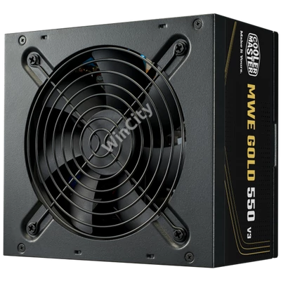 TÁP Cooler Master 550W - MWE Gold 550 V3 - MPE-5502-ACAAG-3BEU - 80+ Gold - ATX 3.1 - Nem moduláris - Fekete Tápegység