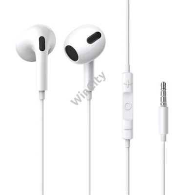 Baseus Encok H17 Wired Earphones 3,5 mm jack mikrofonos fülhallgató, fehér