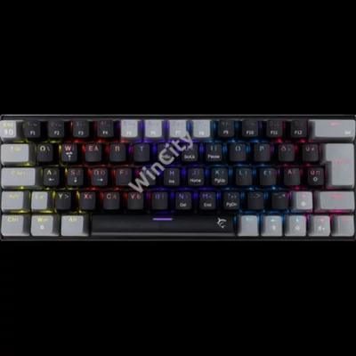 BILL White Shark GK-002123V2-B-G/BL-HU WAKIZASHI-2 vezetékes mechanikus gamer billentyűzet - fekete/szürke - HU /kék/