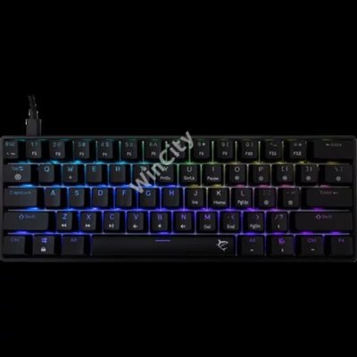 BILL White Shark GK-004123B/BL-HU SHINOBI-2 vezetékes mechanikus gamer billentyűzet - fekete - HU /kék/