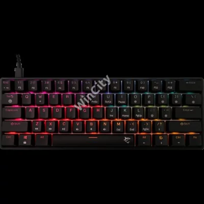 BILL White Shark GK-004113B/R-HU SHINOBI-2 vezetékes mechanikus gamer billentyűzet - fekete - HU /piros/