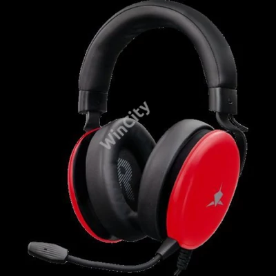 HDP White Shark GH-2540R ELEPHANT vezetékes gamer fejhallgató mikrofonnal - piros